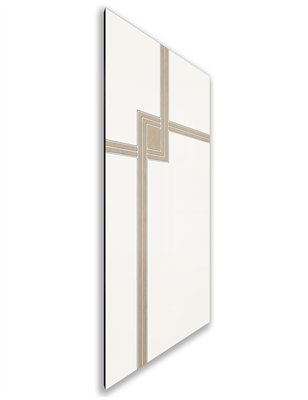 Holzschiebetür Nur Türblatt - Eiche und Weiss Model 2059
