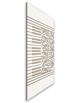 Holzschiebetür Nur Türblatt - Eiche und Weiss Model 2061
