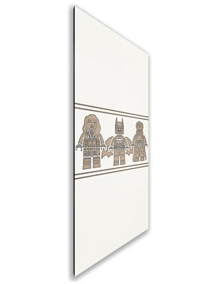 Holzschiebetür Nur Türblatt - Eiche und Weiss Model 2063