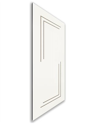 Holzschiebetür Nur Türblatt - Eiche und Weiss Model 2065