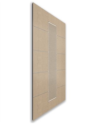 Holzschiebetür Nur Türblatt - Eiche und Weiss Model 2067