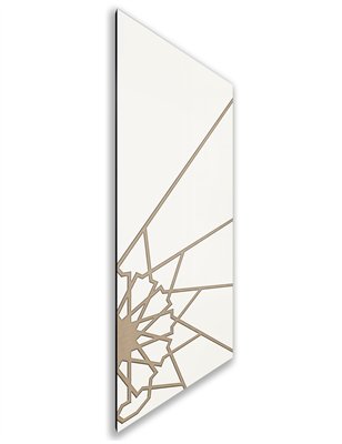 Holzschiebetür Nur Türblatt - Eiche und Weiss Model 2068