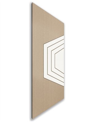 Holzschiebetür Nur Türblatt - Eiche und Weiss  Model 2072