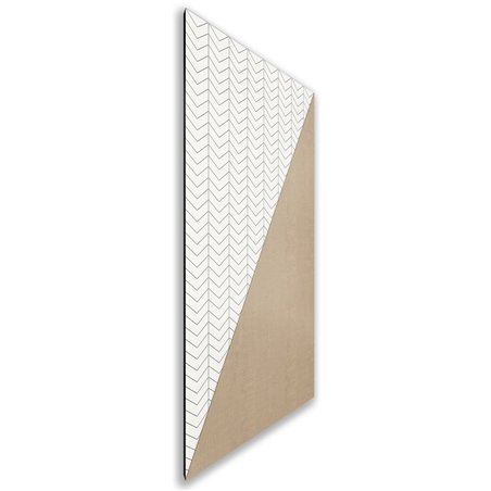 Holzschiebetür Nur Türblatt - Eiche und Weiss Model 2078