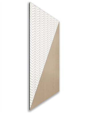Holzschiebetür Nur Türblatt - Eiche und Weiss  Model 2078