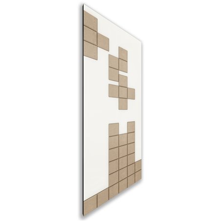 Holzschiebetür Nur Türblatt - Eiche und Weiss Model 2081