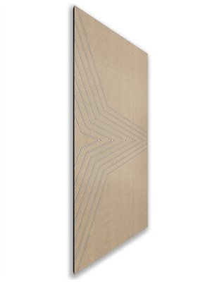 Holzschiebetür Nur Türblatt - Eiche und Weiss Model 2083