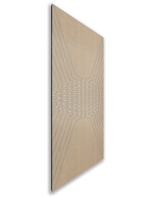 Holzschiebetür Nur Türblatt - Eiche und Weiss Model 2084