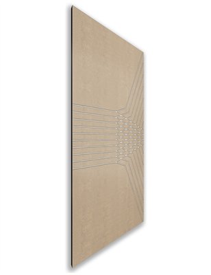 Holzschiebetür Nur Türblatt - Eiche und Weiss Model 2085