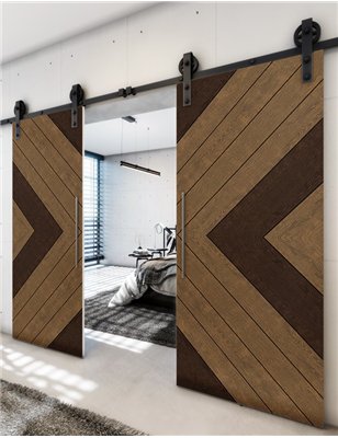 Holzschiebetür Barn-Line - Holz-Mix Model 3038