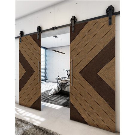Holzschiebetür Barn-Line - Holz-Mix Model 3038