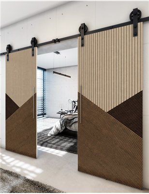 Holzschiebetür Barn-Line - Holz-Mix Model 3044