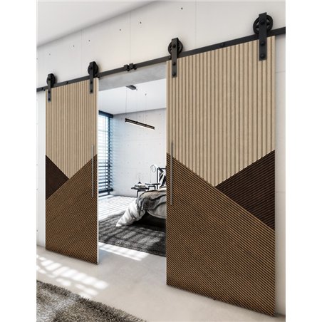 Holzschiebetür Barn-Line - Holz-Mix Model 3044
