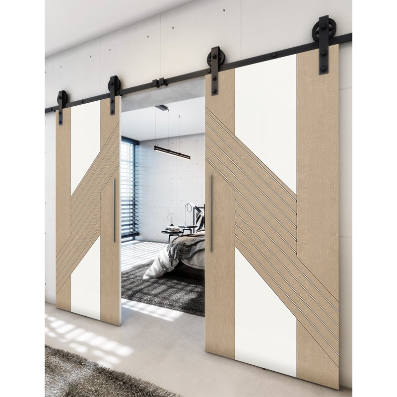 Holzschiebetür Barn-Line - Eiche und Weiss Model 3019 Holzschiebetür Barn-Line - Eiche und Weiss Model 3019