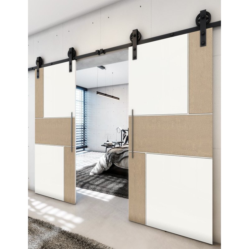 Holzschiebetür Barn-Line - Eiche und Weiss Model 3027 Holzschiebetür Barn-Line - Eiche und Weiss Model 3027