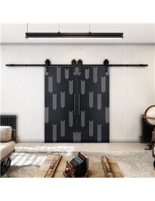 Holzschiebetür Barn-Line - Hell - Dunkel-Mix  Model 3043-2