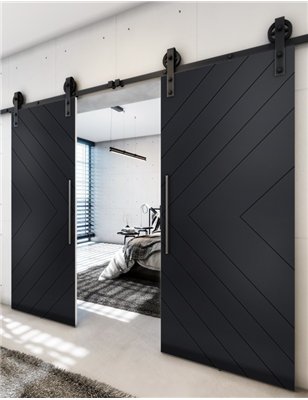Holzschiebetür Barn-Line - Schwarz Model 3038