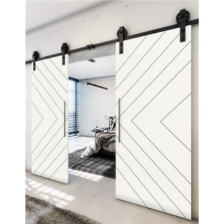 Holzschiebetür Barn-Line - Weiss Model 3038