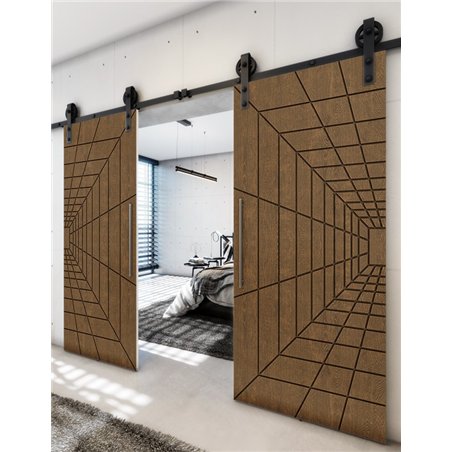 Holzschiebetür Barn-Line - Nussbaum Model 3034