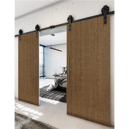 Holzschiebetür Barn-Line - Nussbaum Model 3078