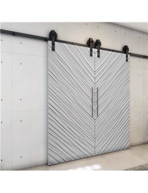 Holzschiebetür Barn-Line - Weiss 3D  Model 3040-3