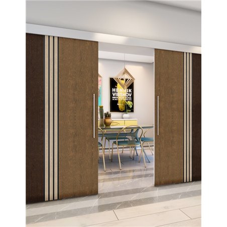 Holzschiebetür Eco-Line - Holz-Mix Model 3028