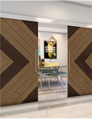 Holzschiebetür Eco-Line - Holz-Mix Model 3038