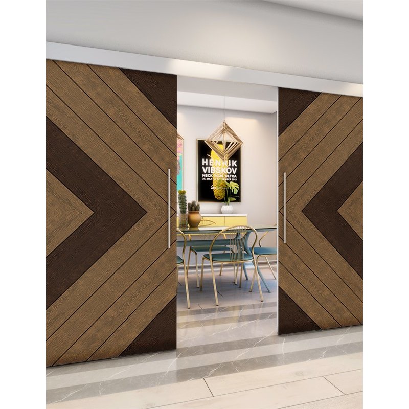 Holzschiebetür Eco-Line - Holz-Mix Model 3038 Holzschiebetür Eco-Line - Holz-Mix Model 3038