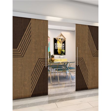 Holzschiebetür Eco-Line - Holz-Mix Model 3060