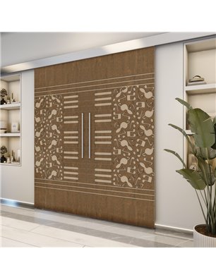 Holzschiebetür Eco-Line - Holz-Mix  Model 3061-2