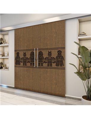 Holzschiebetür Eco-Line - Holz-Mix  Model 3063-2