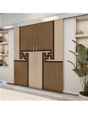 Holzschiebetür Eco-Line - Holz-Mix  Model 3071-2