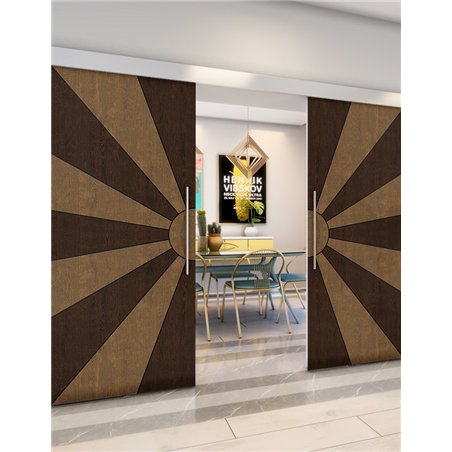 Holzschiebetür Eco-Line - Holz-Mix Model 3074