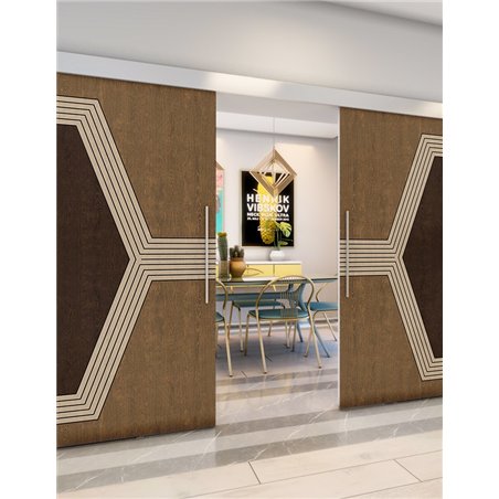 Holzschiebetür Eco-Line - Holz-Mix Model 3079
