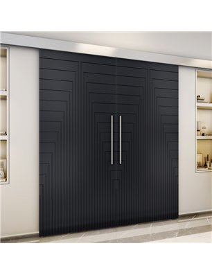 Holzschiebetür Eco-Line - Schwarz  Model 3052-3