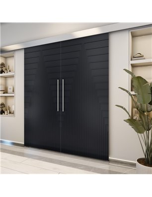 Holzschiebetür Eco-Line - Schwarz  Model 3053-2