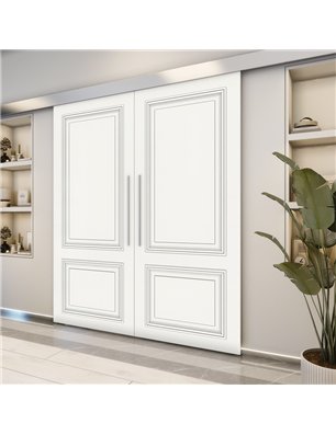 Holzschiebetür Eco-Line - Weiss  Model 3004-2