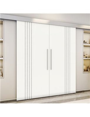 Holzschiebetür Eco-Line - Weiss  Model 3028-3
