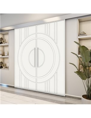 Holzschiebetür Eco-Line - Weiss  Model 3035-2