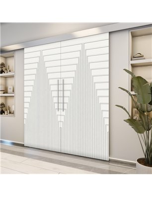 Holzschiebetür Eco-Line - Weiss  Model 3053-2