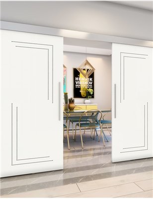 Holzschiebetür Eco-Line - Weiss Model 3065
