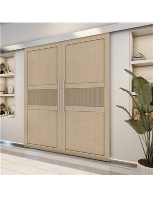 Holzschiebetür Eco-Line - Eiche  Model 3042-2