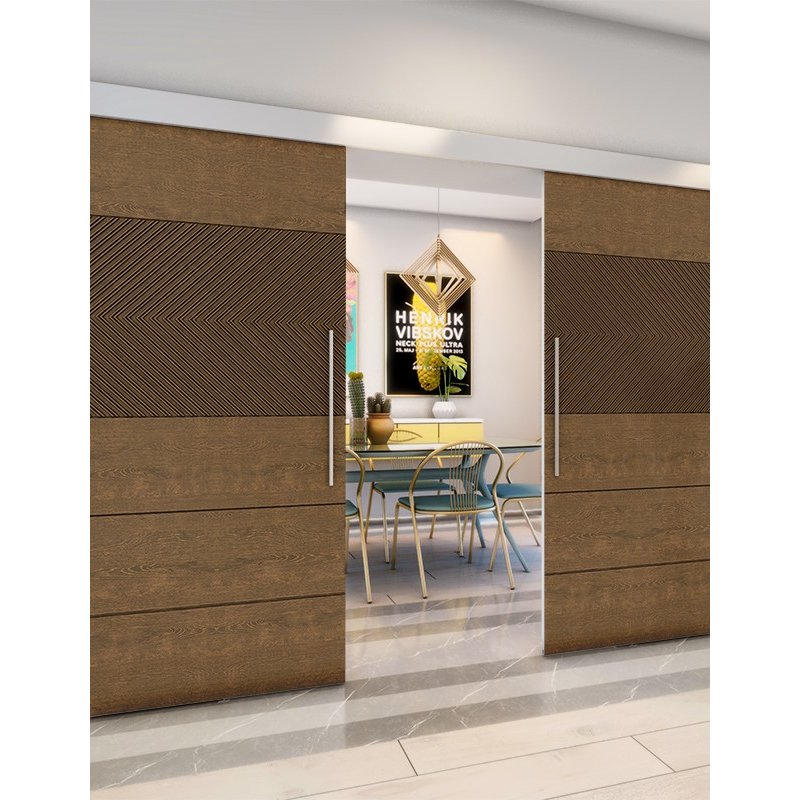 Holzschiebetür Eco-Line - Nussbaum Model 3020 Holzschiebetür Eco-Line - Nussbaum Model 3020