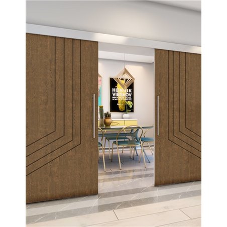Holzschiebetür Eco-Line - Nussbaum Model 3073