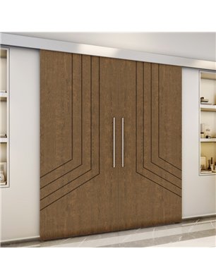 Holzschiebetür Eco-Line - Nussbaum  Model 3073-3