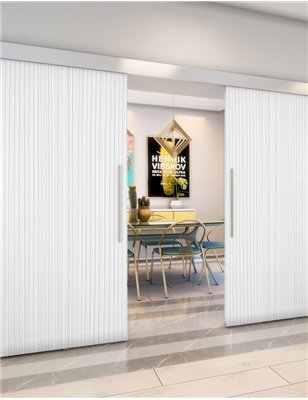 Holzschiebetür Eco-Line - Weiss 3D Model 3005