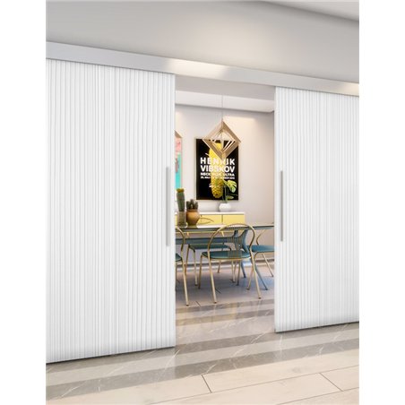 Holzschiebetür Eco-Line - Weiss 3D Model 3005