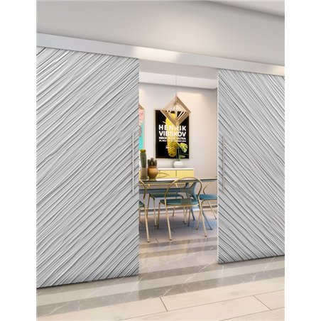 Holzschiebetür Eco-Line - Weiss 3D Model 3040