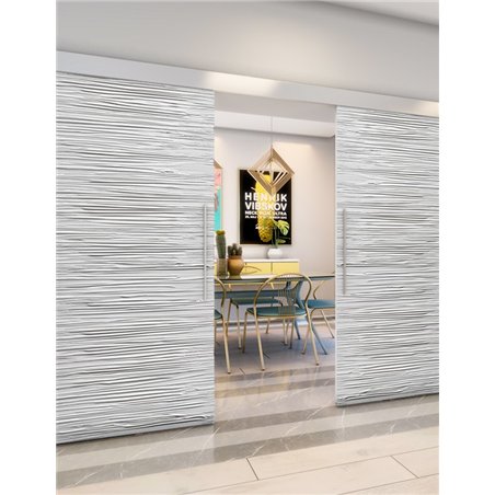 Holzschiebetür Eco-Line - Weiss 3D Model 3044