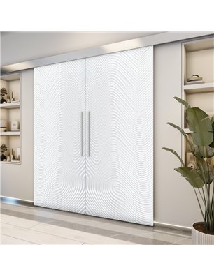 Holzschiebetür Eco-Line - Weiss 3D  Model 3045-2